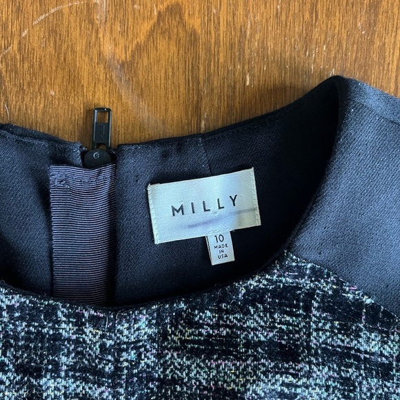 Milly Peplum Color Block Sleeveless Dress women’s size 10 - Picture 3 of 11